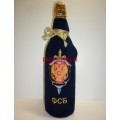 Чехол для бутылки с вышитой эмблемой ФСБ